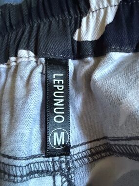 LEPUNUO Medium Casual pants - Gray & Black